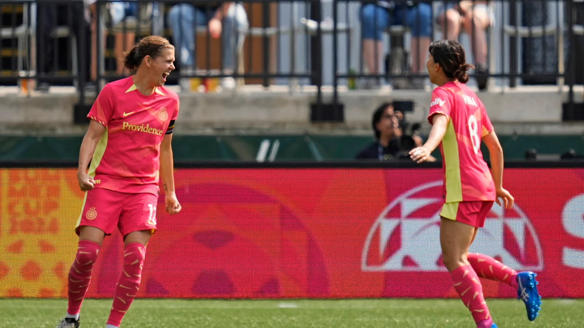 Christine Sinclair and Hina Sugita - Portland Thorns