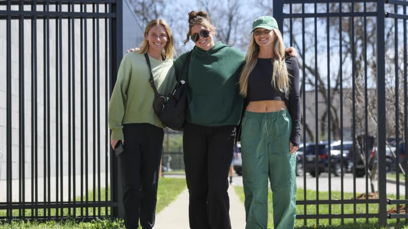 Kirsten Wright (LOU), Olivia Sekany (LOU), and Parker Goins (LOU)