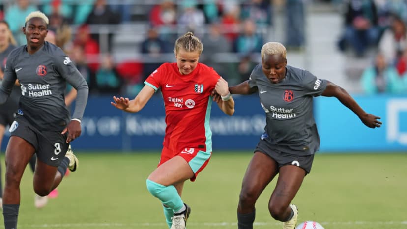  Apr 20, 2024: Racheal Kundananji (BAY) Claire Hutton (KC) 