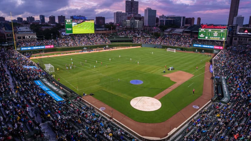 Jun 8, 2024: Chicago Red Stars vs. Bay FC at Wrigley Field. 