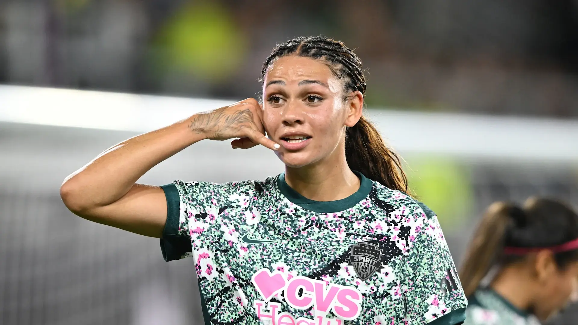 Trinity Rodman hits Ben Shelton's iconic phone celly in one goal, one assist game