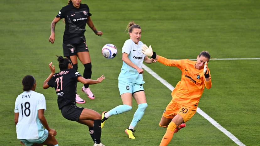  Jul 6, 2024: Ann-Katrin Berger (GFC) and Alyssa Thompson (LA)