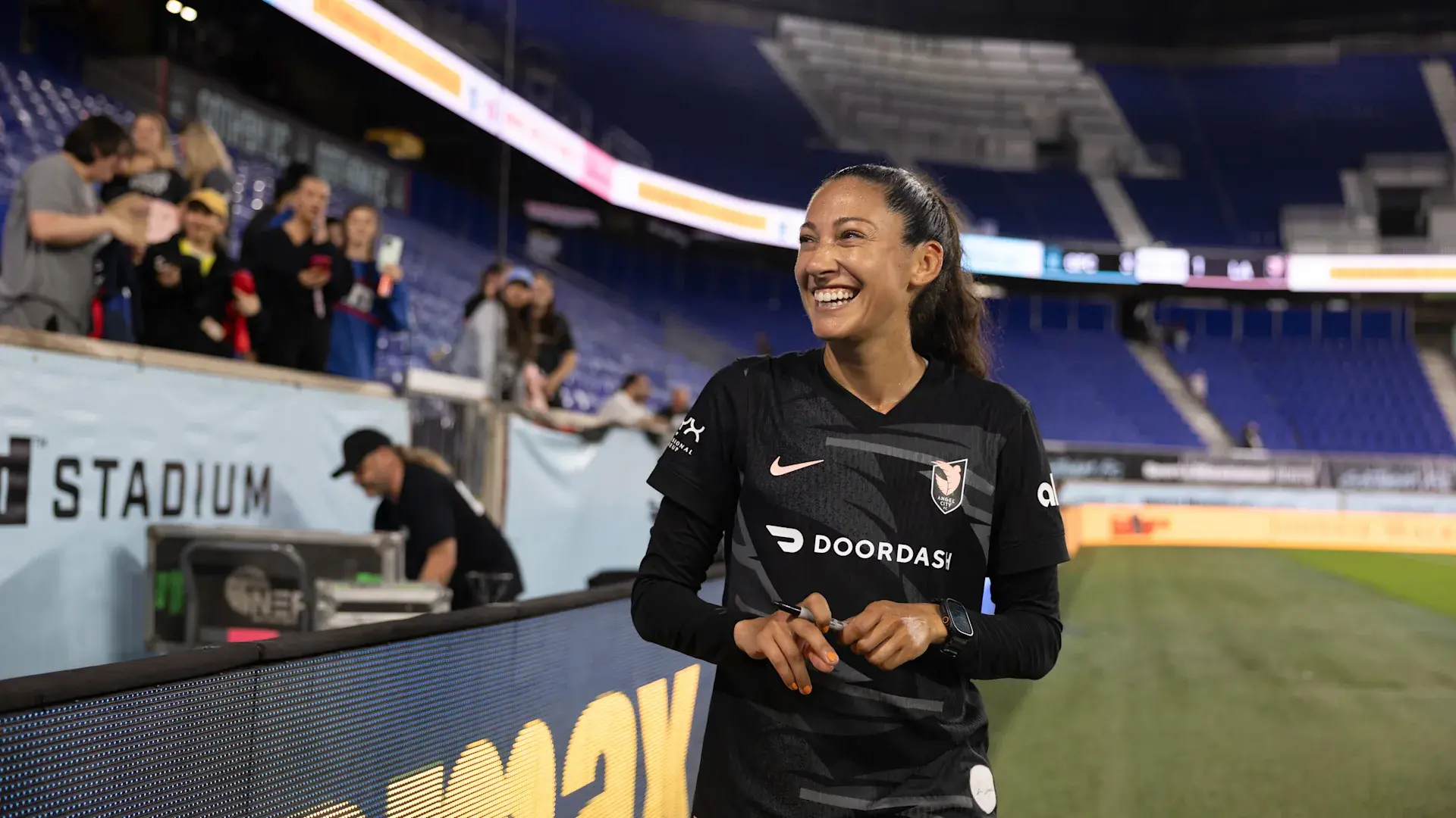 Angel City, USWNT star Christen Press announces her retirement on "Good Morning America"