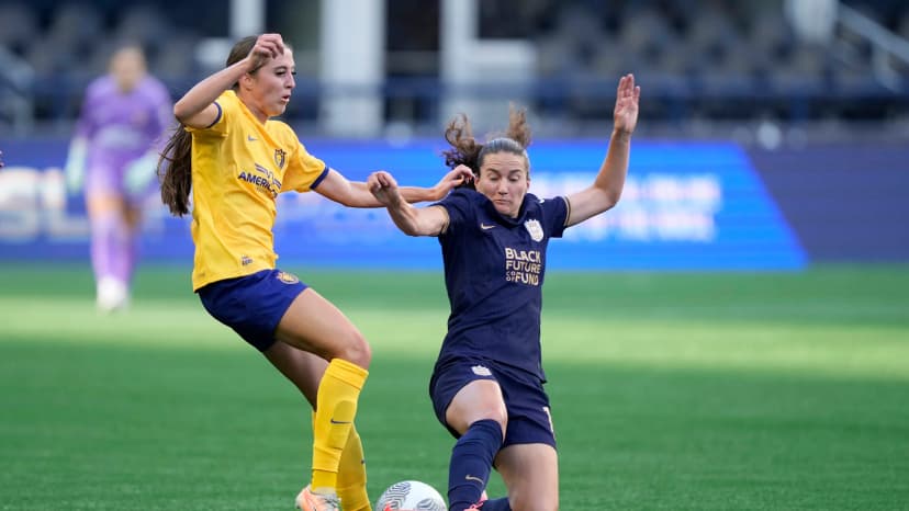  Jul 19, 2024: Cameron Tucker (UTA) and Olivia Athens (SEA)