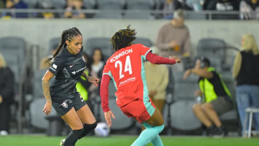  April 26, 2024: Sydney Leroux (LA) and Gabrielle Robinson (KC)