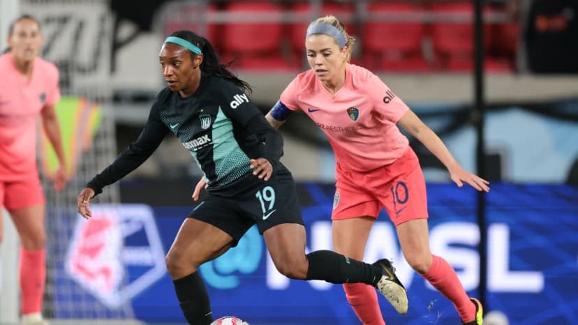 May 4, 2024: Crystal Dunn (NJY) and Denise O'Sullivan (NC)