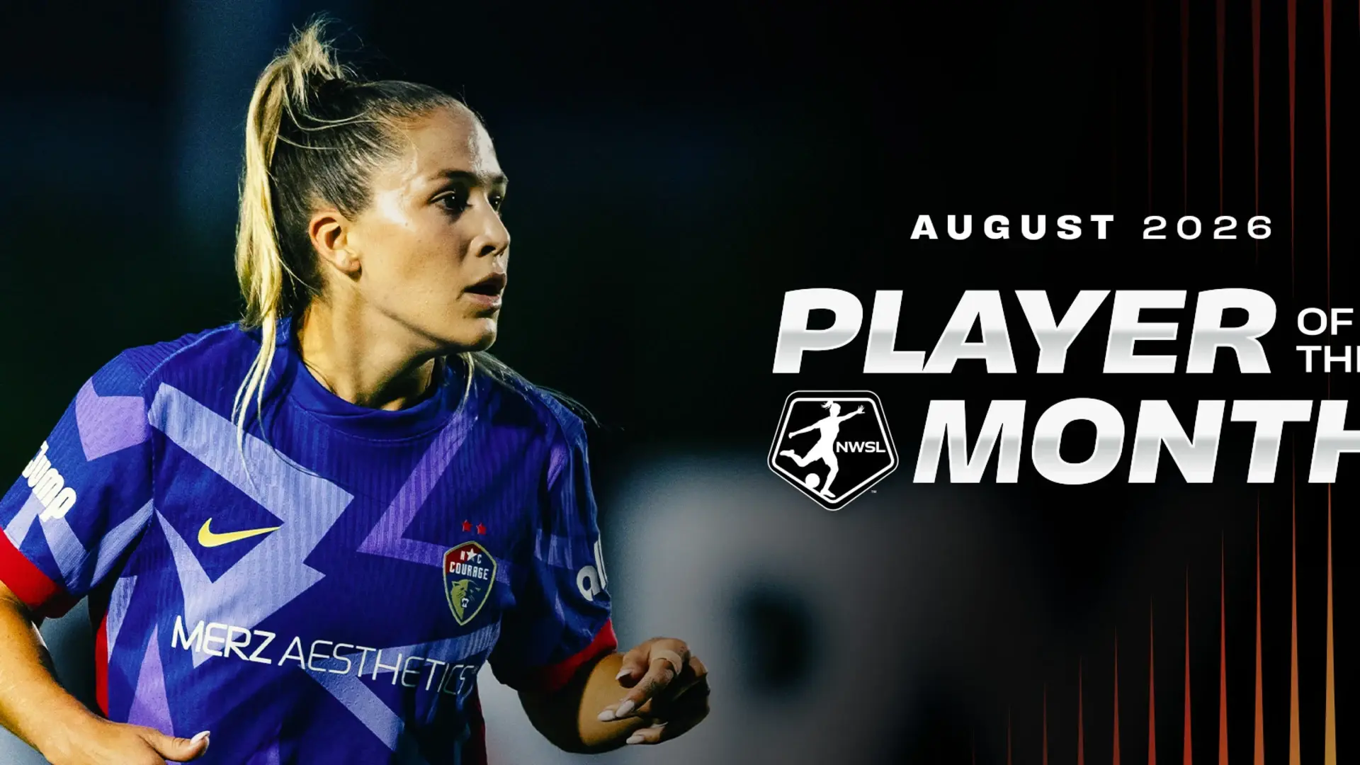 NORTH CAROLINA COURAGE FORWARD ASHLEY SANCHEZ NAMED AUGUST PLAYER OF THE MONTH