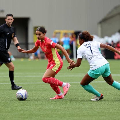  Jun 23, 2024: Sophia Smith (POR) and Elizabeth Ball (KC) 