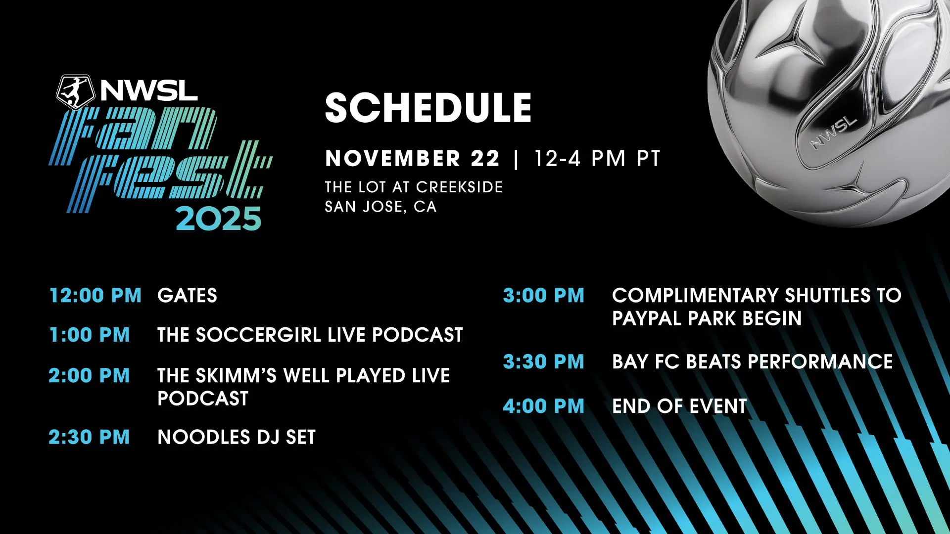Fan Fest Stage Schedule